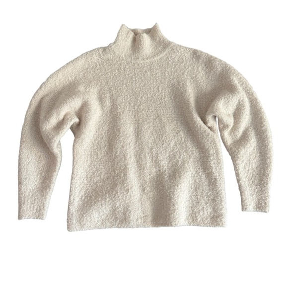 Magaschoni Sweaters - MAGASCHONI‎ Small Cream Textured Mock Neck Women's Sweater